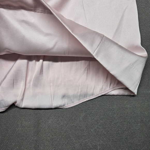 Free People Tank Womens Large Pink Satin Camisole Sweetheart Lined Pockets - Picture 13 of 16